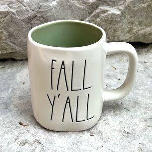 Rae Dunn FALL Y’ALL Leaf Double-Sided Mug